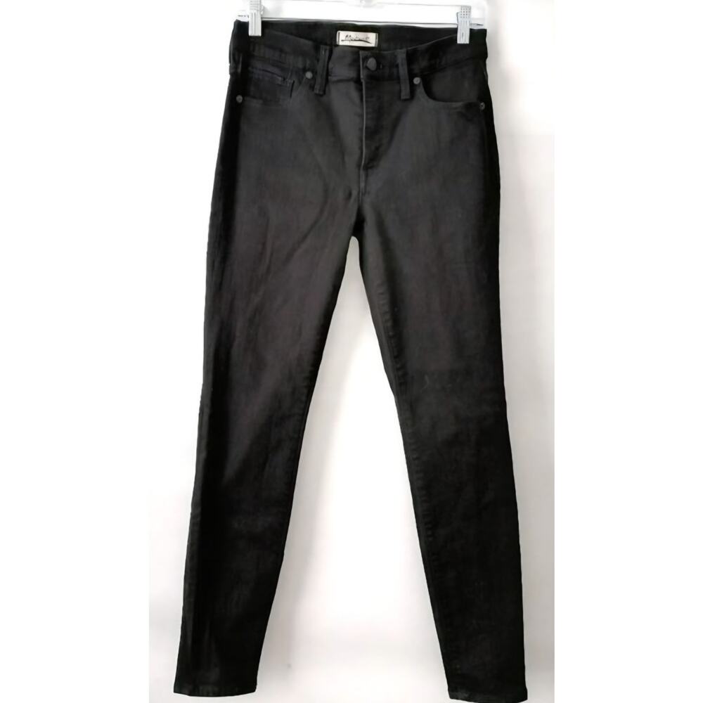Madewell Womens Black 9" High Rise Skinny Denim Jeans Size 25